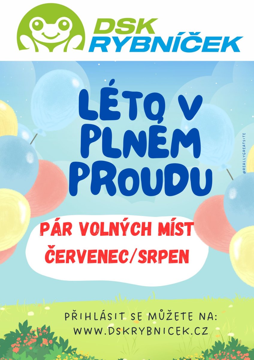 POSLEDNÍ VOLNÁ MÍSTA PŘÍMĚSTSKÉ TÁBORY